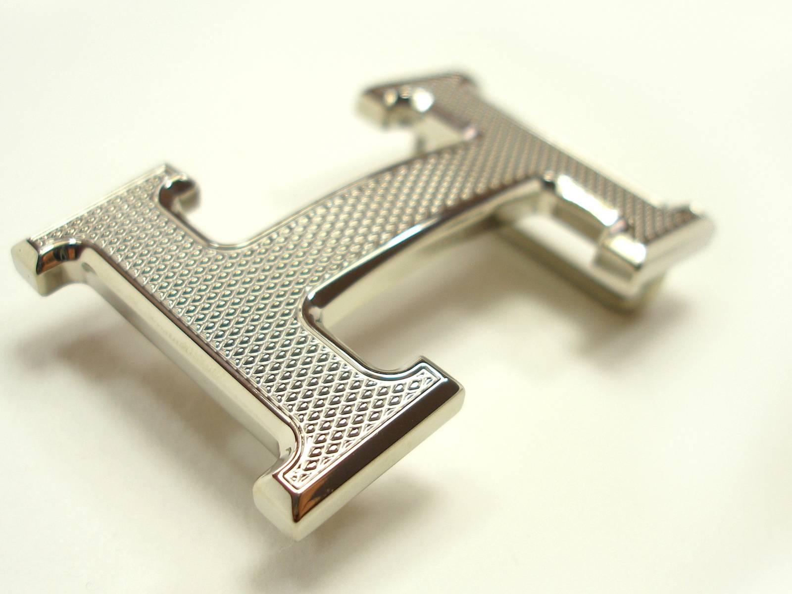 Hermès Buckle H Guilloché Palladium for strap in 32 mm / Excellente Condition 3