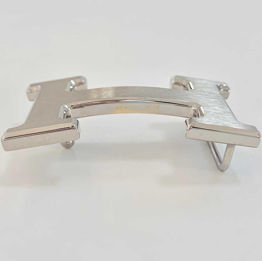 Women's or Men's HERMES Buckle H In Brushed Silver 32 mm