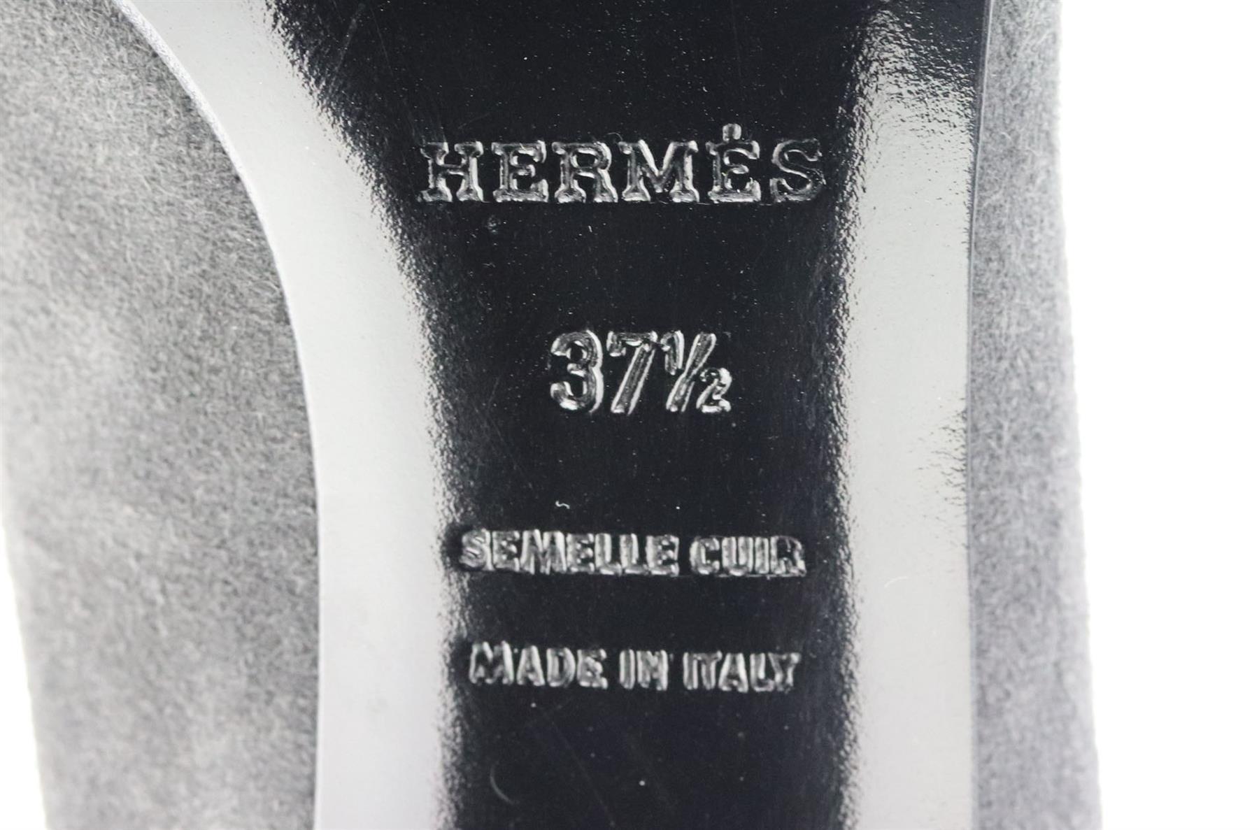 Women's Hermès Buckled Suede Pumps EU 37.5 UK 4.5 US 7.5 