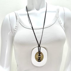 Hermes Buffalo Horn Lacquer Lift Necklace