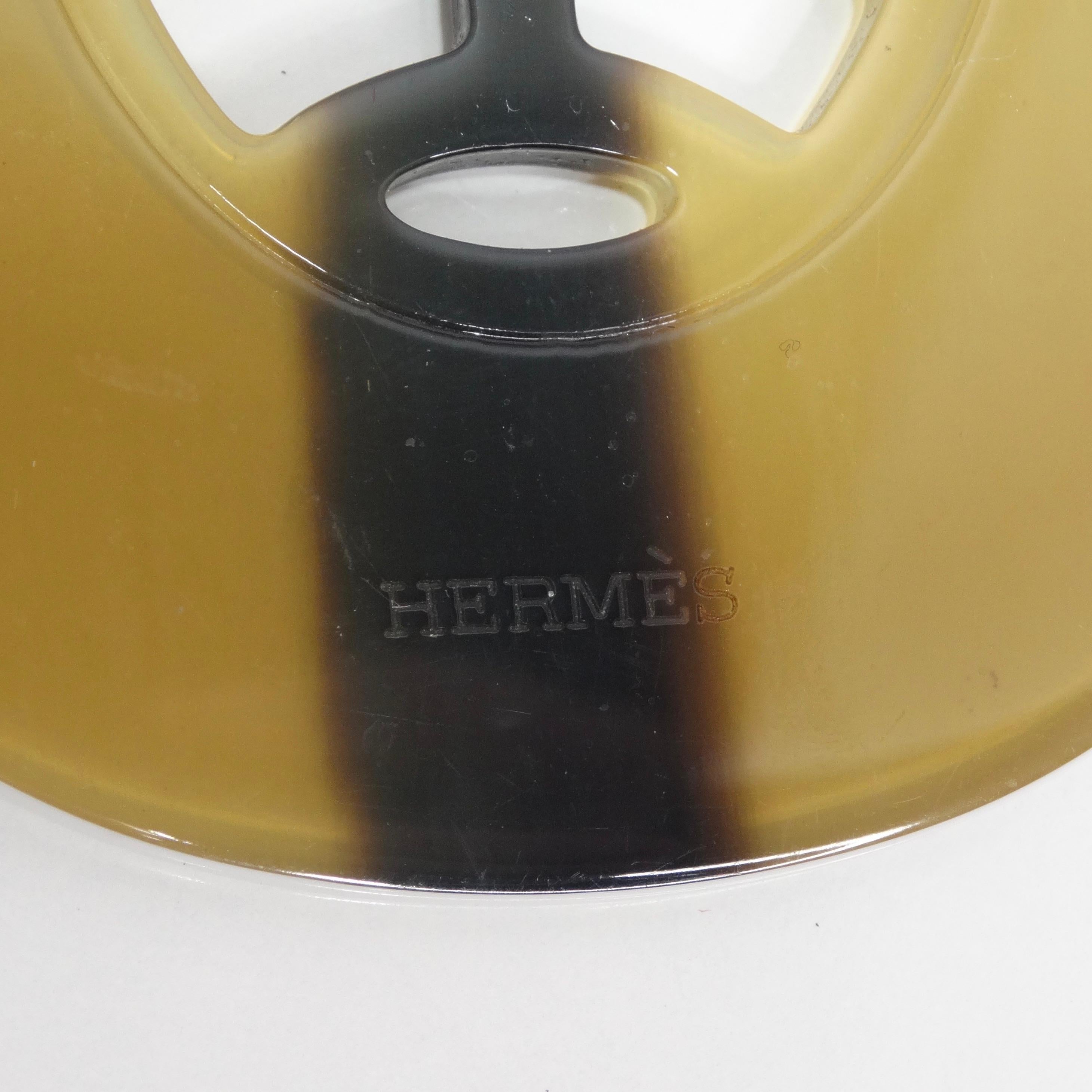 Hermes - Collier ascenseur en laque de corne de buffle Unisexe en vente