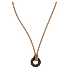 Hermes Buffalo Horn Logo Pendant Necklace
