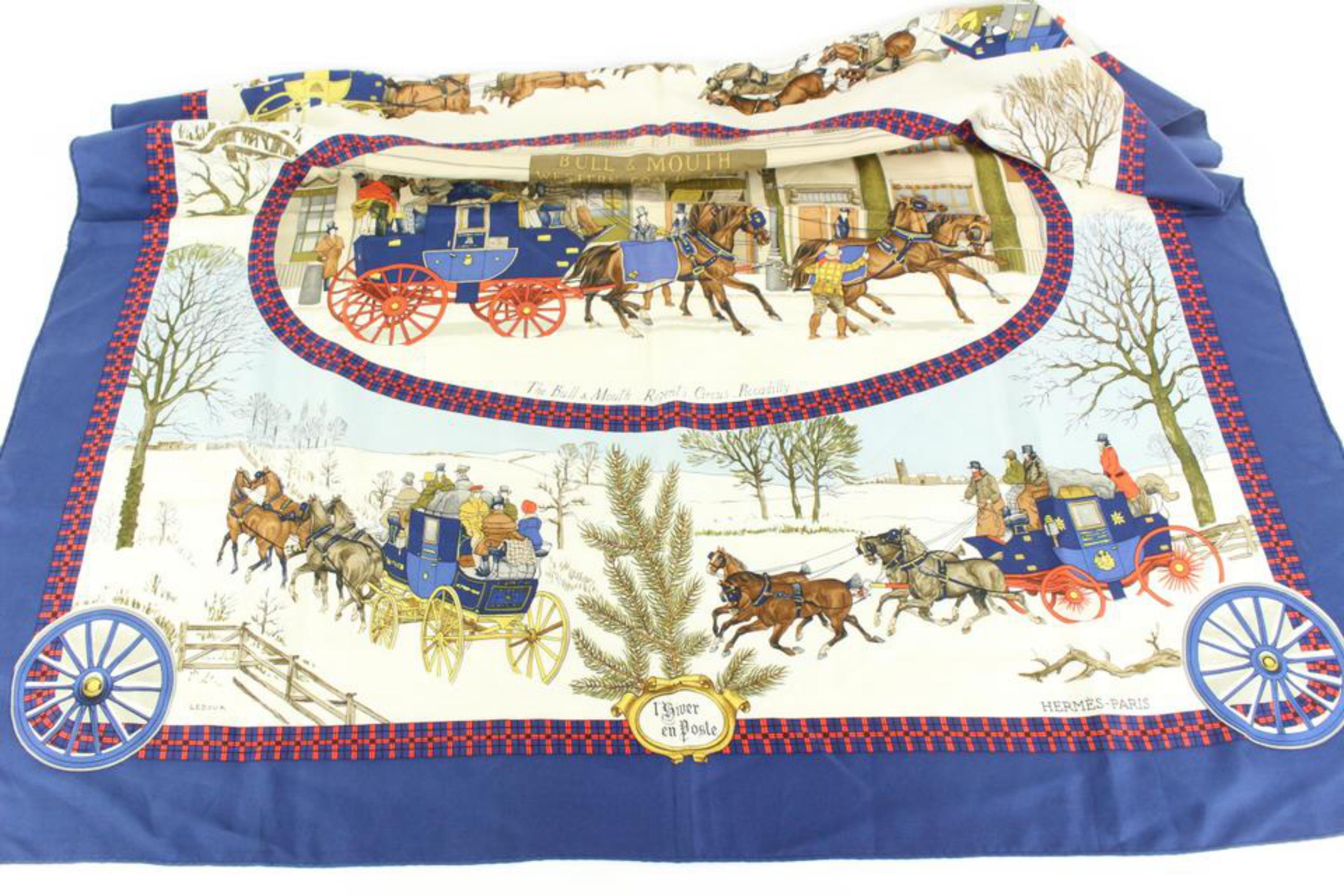 Hermès Bull and Mouth Regent's Circus Piccadilly Silk Scarf 80h56s 7