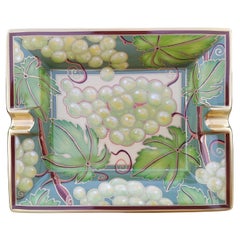 Hermès Bunch of Grapes Cigar Ashtray Change Tray Porcelain Gold
