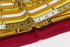 Hermès Burgundy Astrologie Silk Scarf