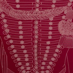 Hermes burgundy BRANDEBOURGS 140 Scarf Shawl Bordeaux Blanc Vert