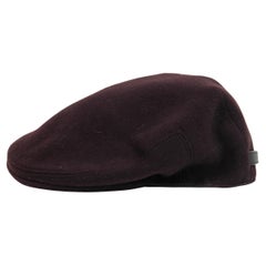 Hermes Burgundy Cashmere Buckle Hat Size 61