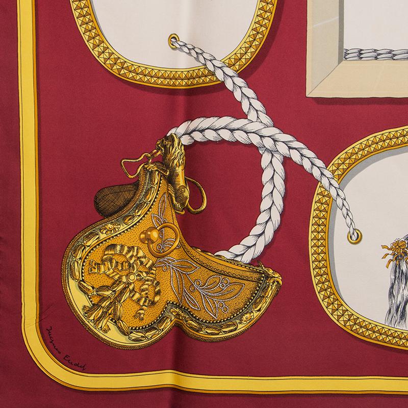 Carré Hermès Grand Apparat En Soie - Modèle Vintage - Écharpe Luxe Occasion