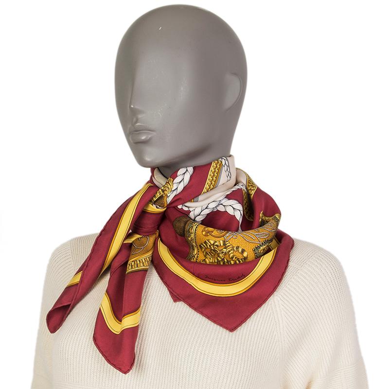 Carré Hermès Grand Apparat En Soie - Modèle Vintage - Écharpe Luxe Occasion