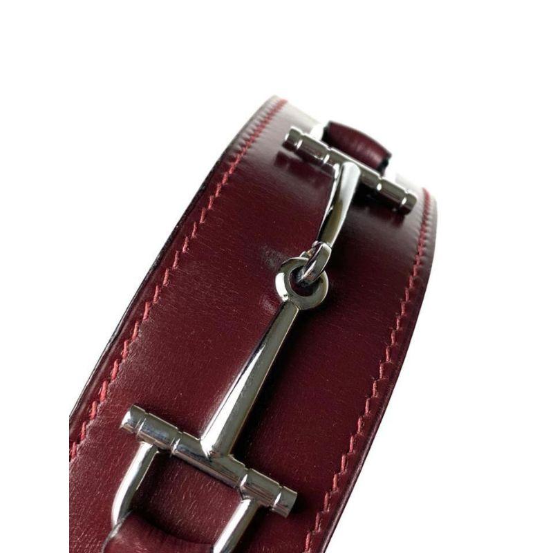 Hermès Burgundy Or Bordeaux Horsebit Waist 14h68 Belt For Sale 3