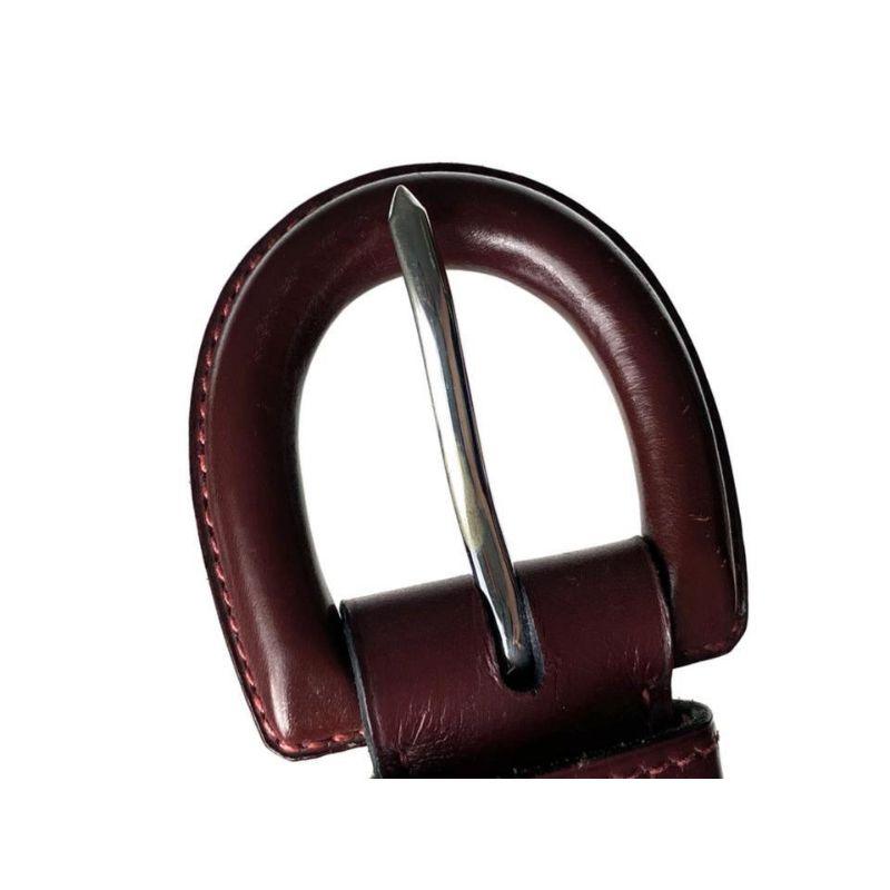 Hermès Burgundy Or Bordeaux Horsebit Waist 14h68 Belt In Good Condition For Sale In Dix hills, NY