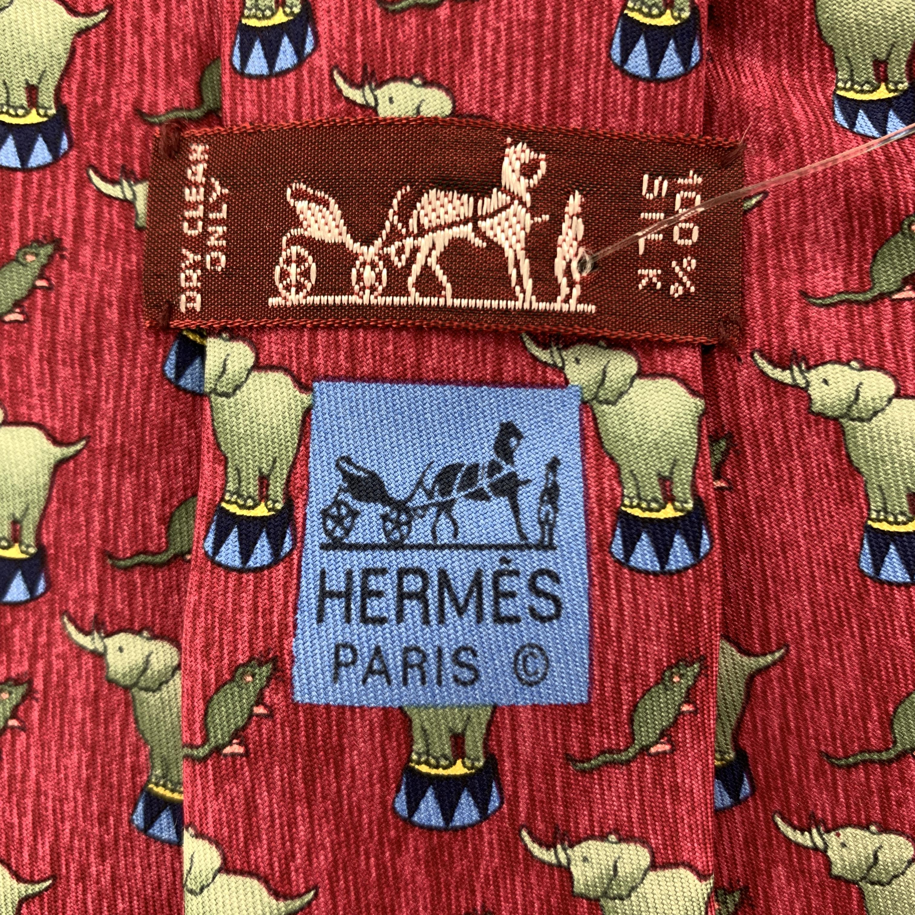 hermes elephant tie