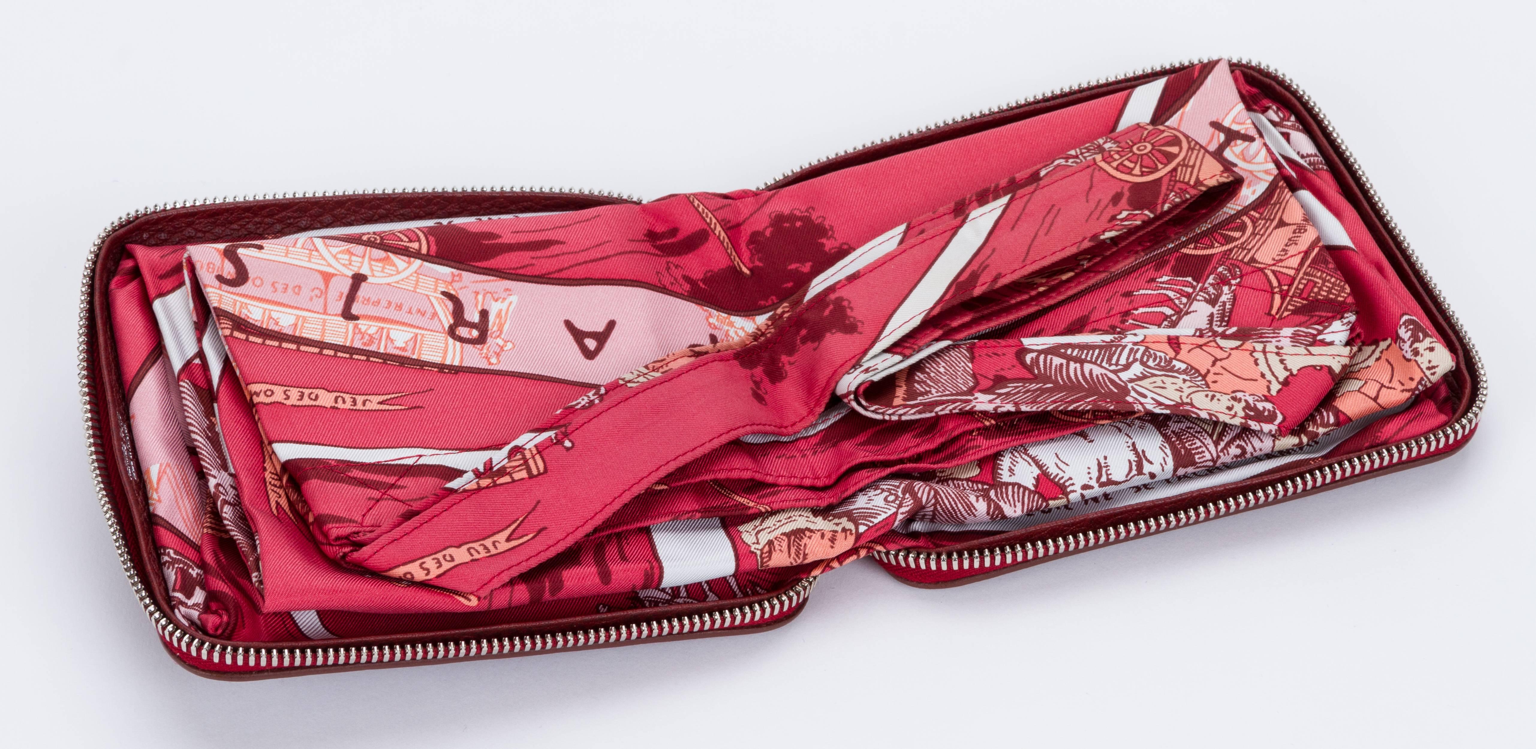 Red Hermès Burgundy Silky Pop Bag For Sale