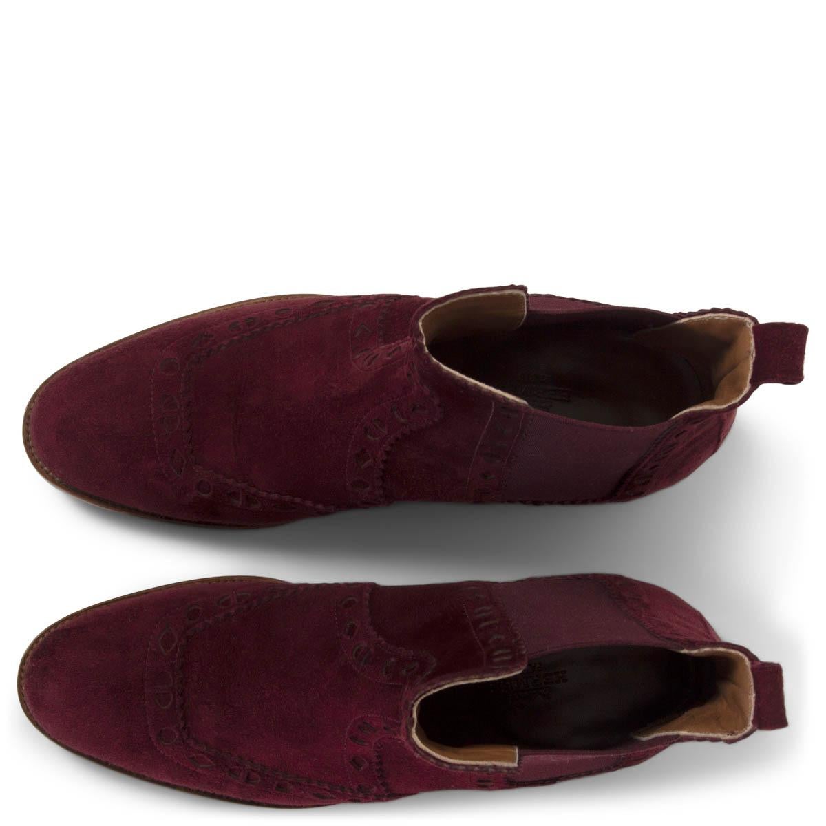 burgundy suede chelsea boots womens