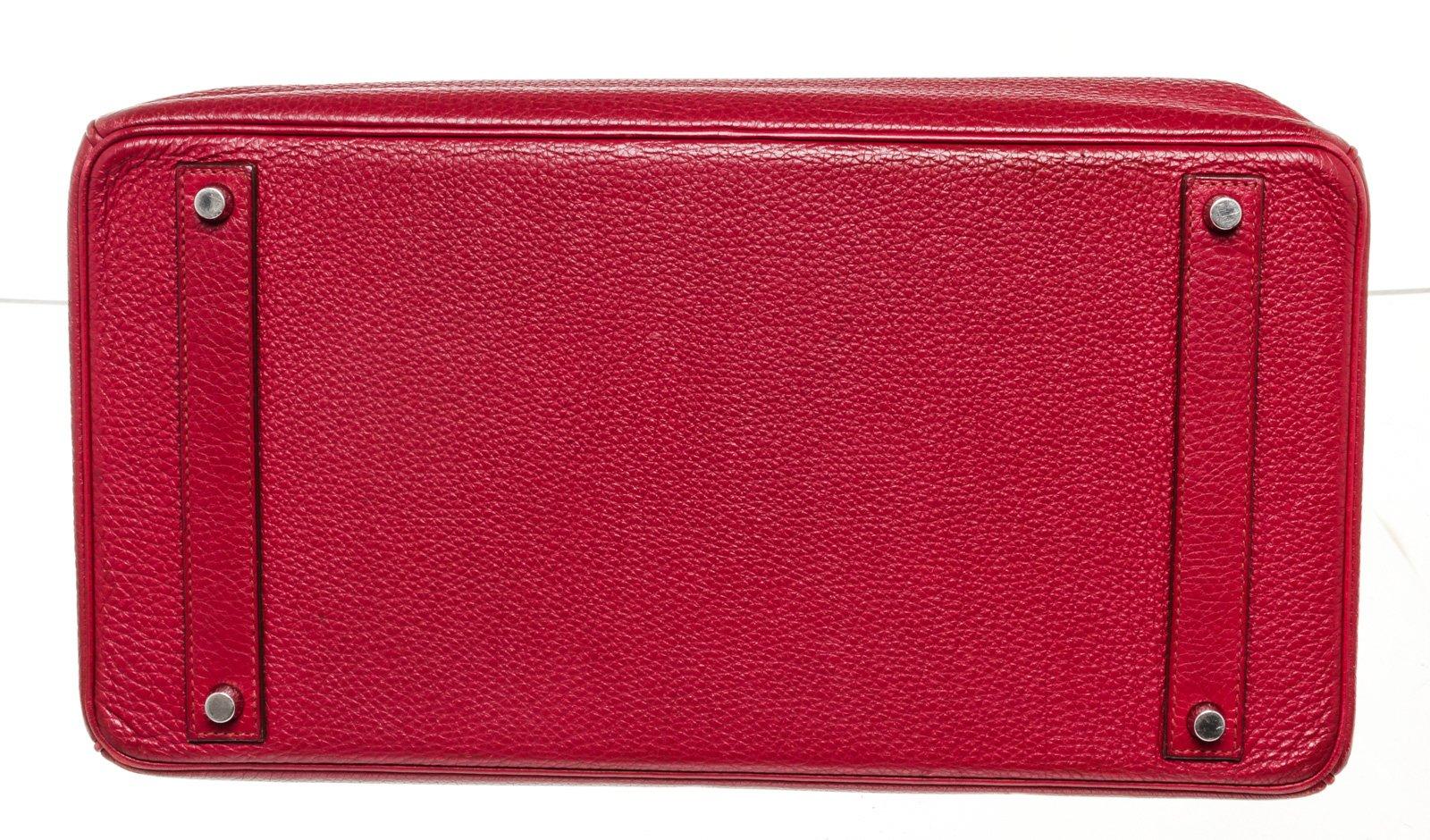 Hermes Togo Leder Brikin 40cm Umhängetasche in Burgunderrot 1