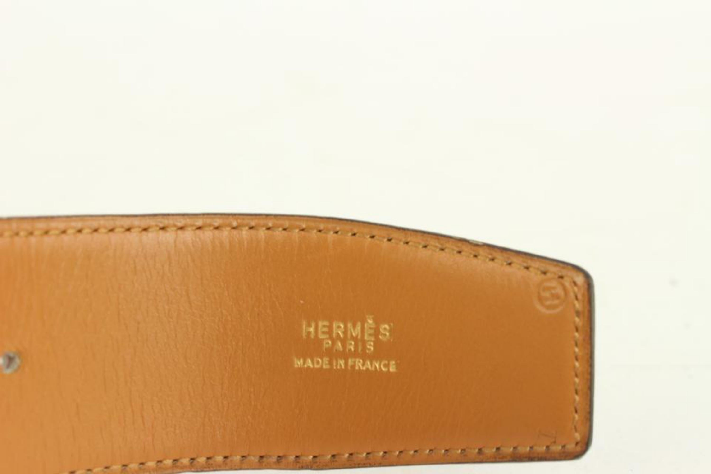 Hermès Burgundy x Gold 42mm H Logo Constance Belt 1014h13 For Sale 4