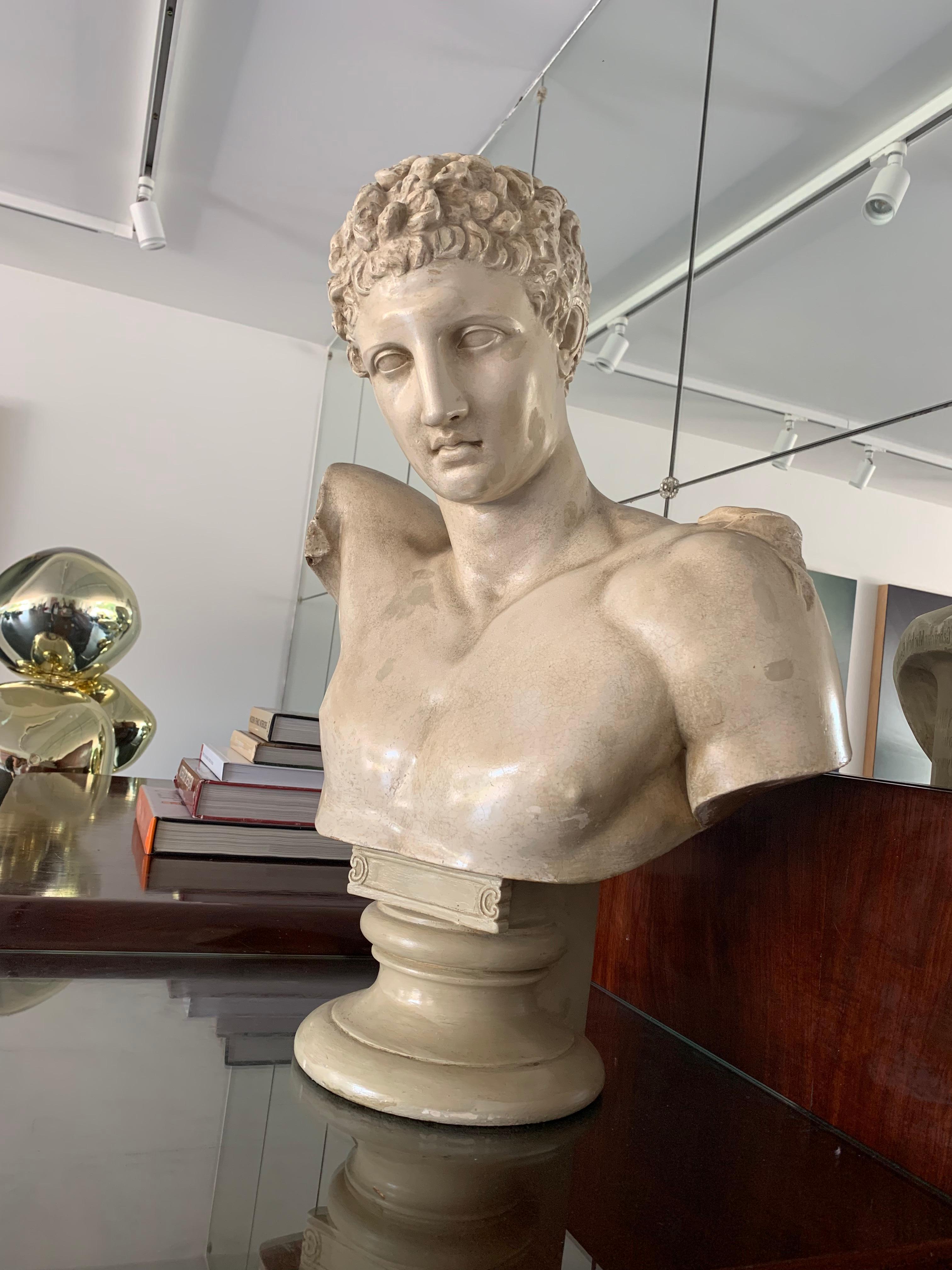 Hermes Bust from Olympia Cast by the Micheli Brothers, Berlin around 1900 For Sale 2