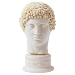 Hermes Bust Made with Compressed Marble Powder, Medium, Statue