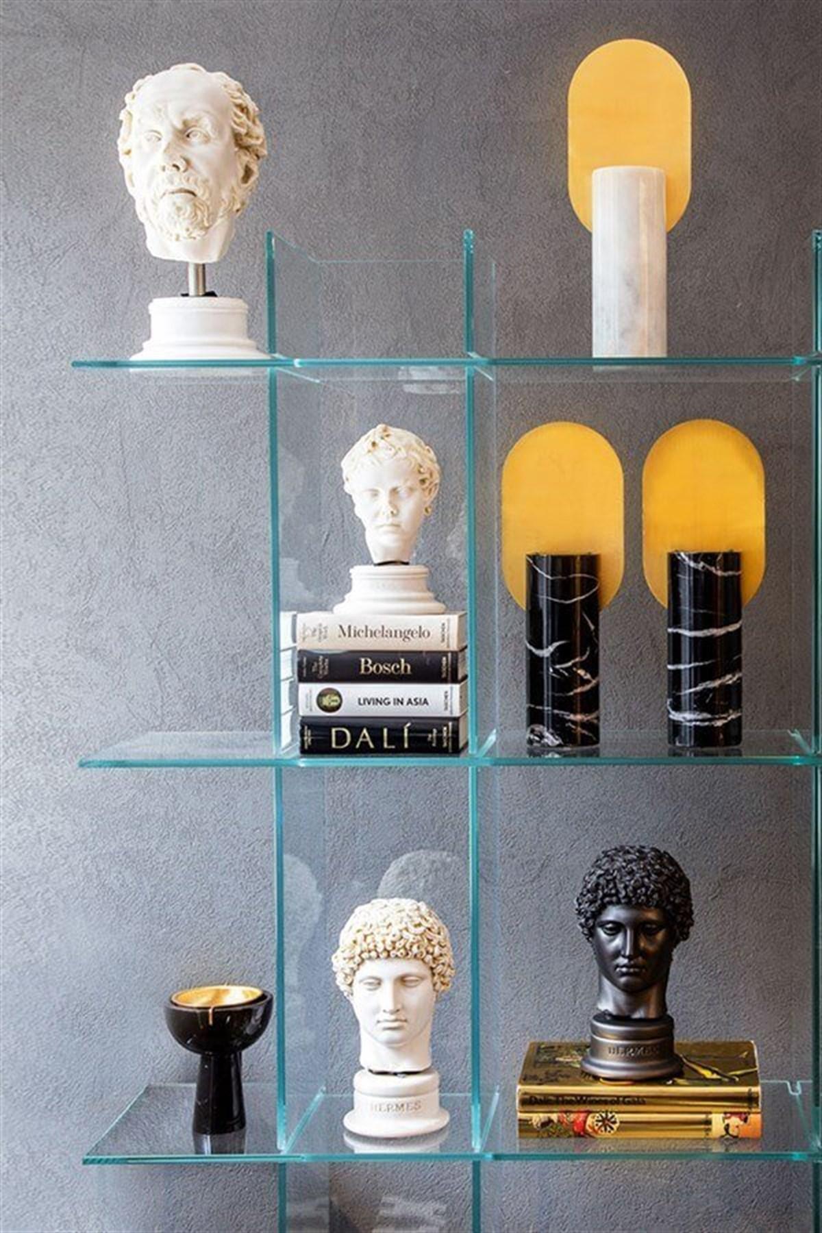 Contemporary Hermes Bust Made with Compressed Marble Powder, 'Side Museum' No:3 For Sale