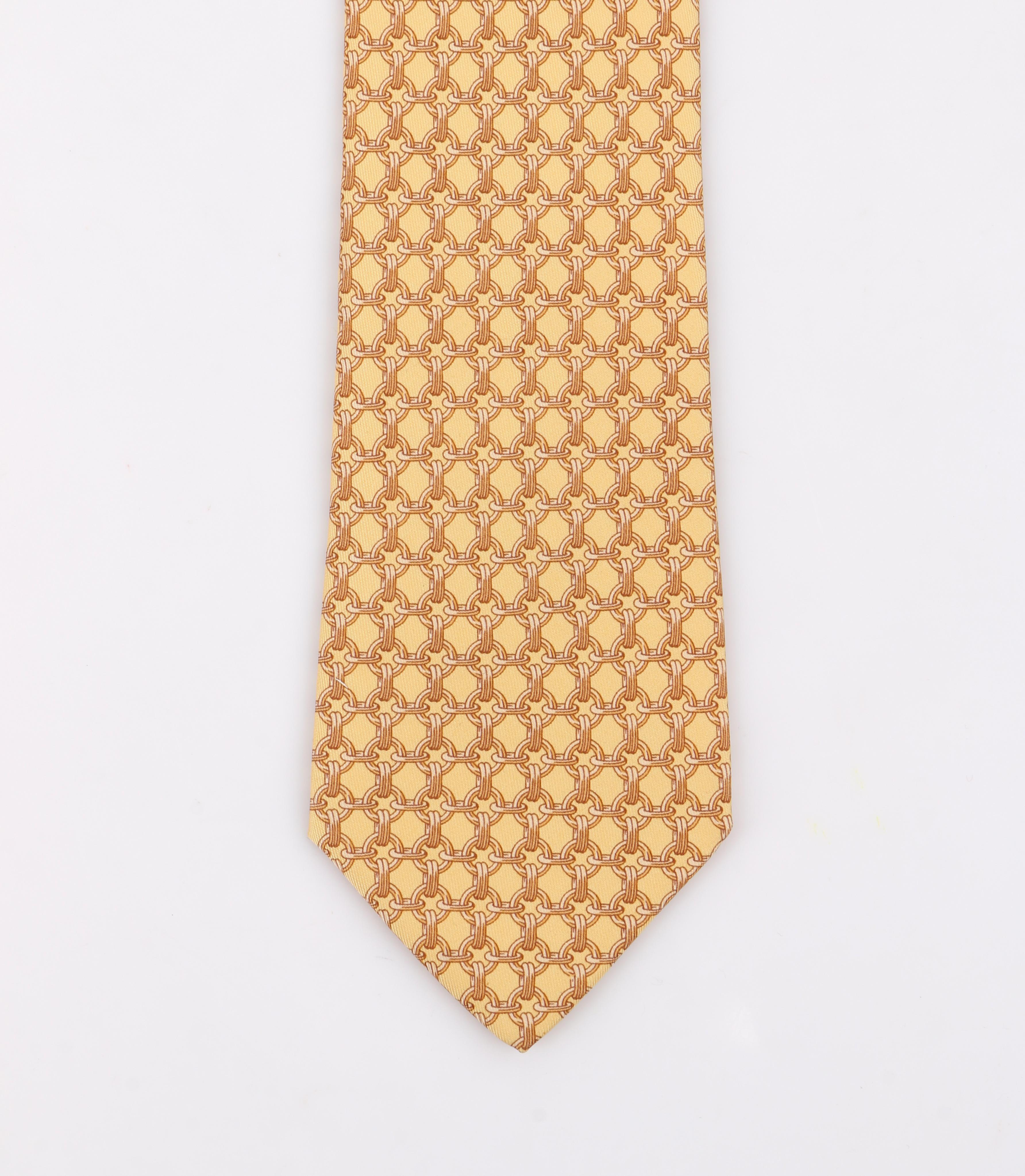 yellow hermes tie