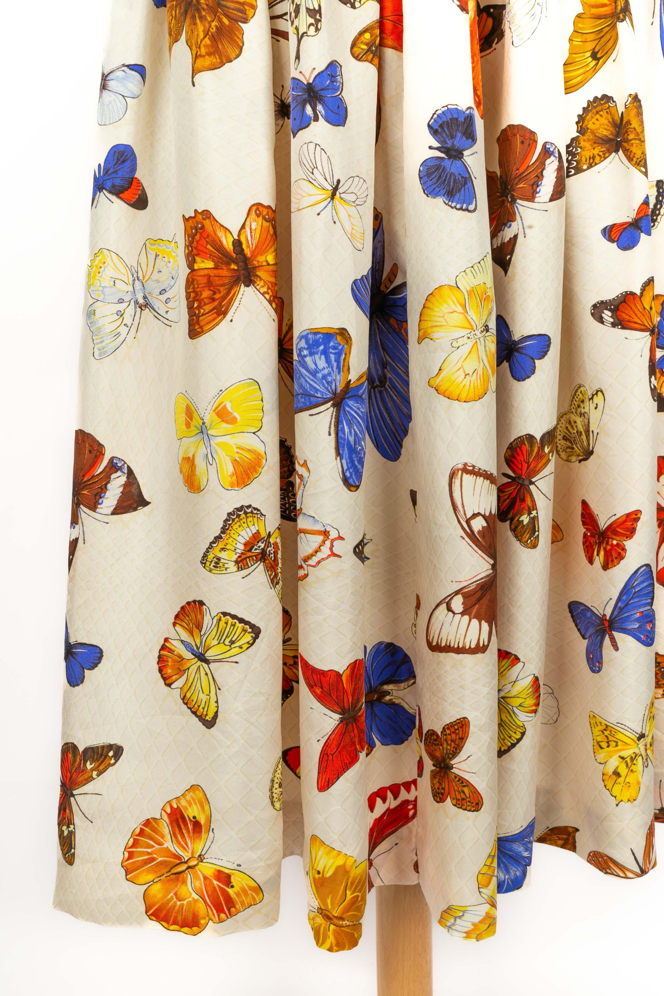 Hermès 'butterflies' skirt For Sale 2