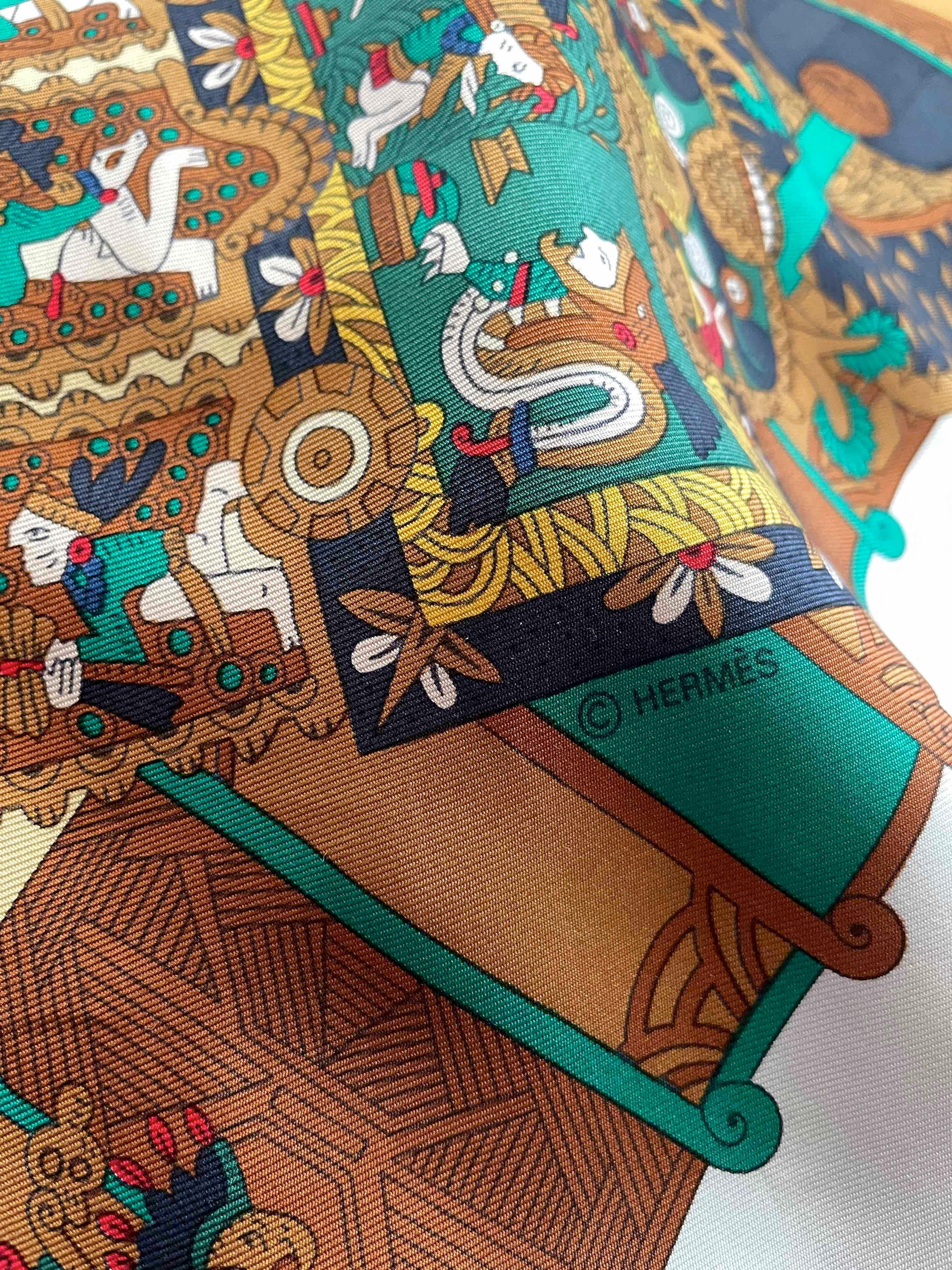 Sciarpa in seta Carre di Hermès by Annie Faivre 
