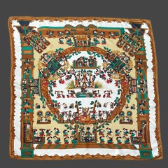 Sciarpa in seta Carre di Hermès by Annie Faivre "Astres Et Soleils