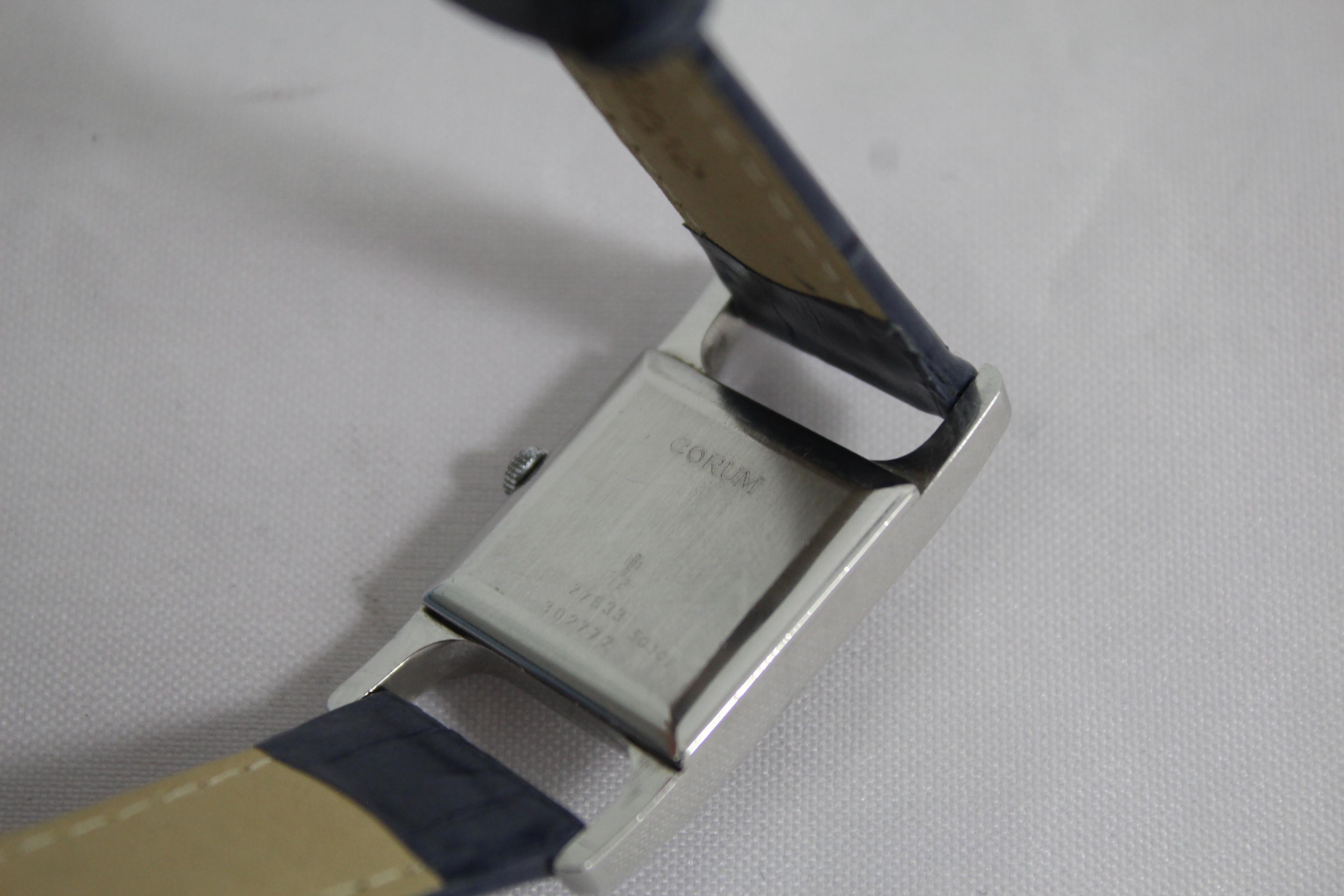 Hermès by Corum Stainless Steel H Vintage Quartz Watch In Good Condition In Paris, FR