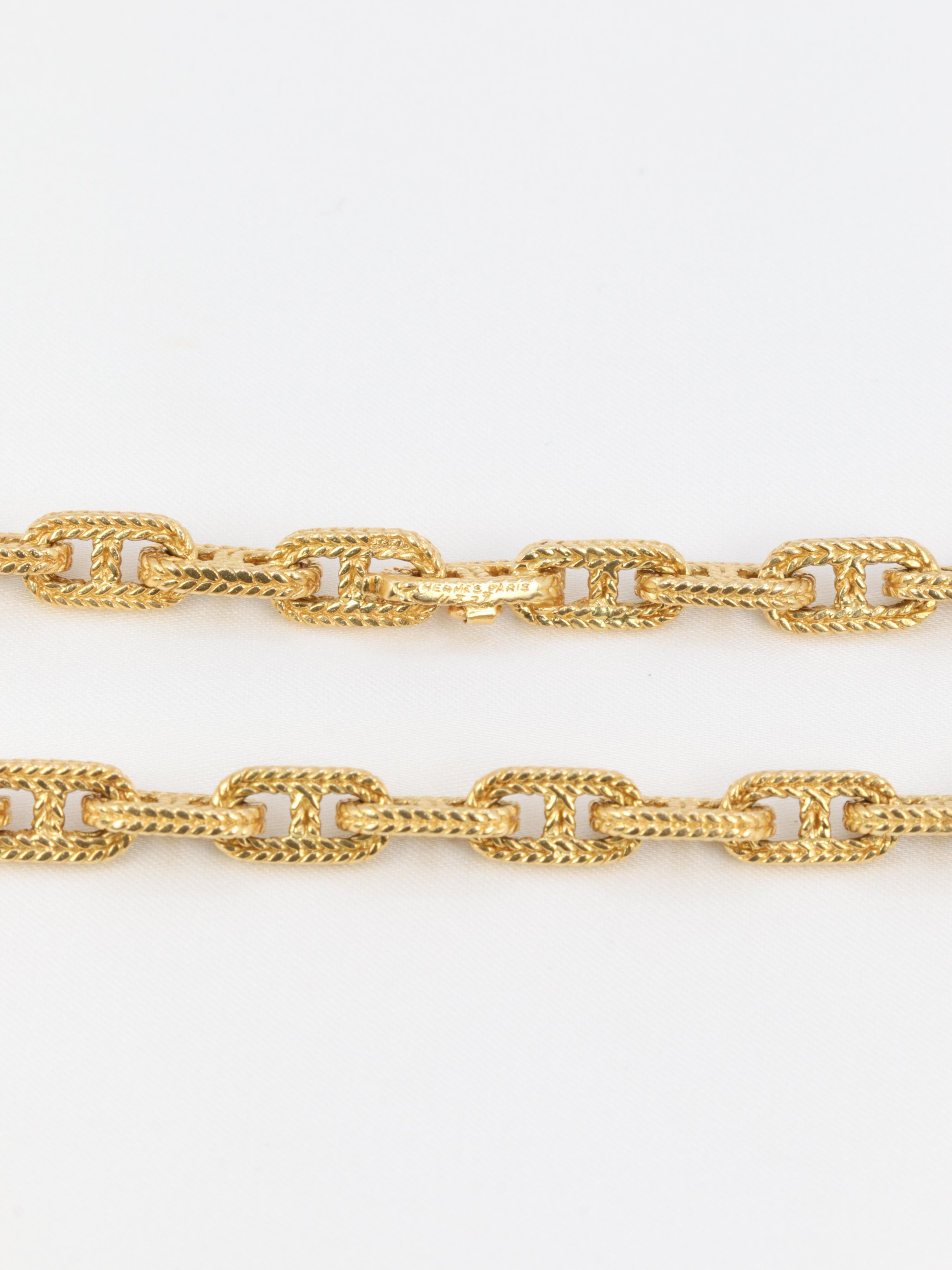 HERMES by Georges Lenfant, Anchor chain necklace in yellow gold 1