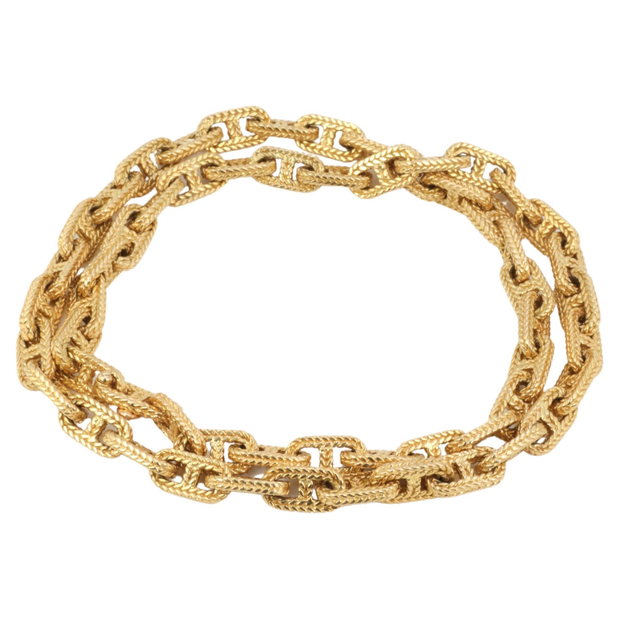 HERMES by Georges Lenfant, Anchor chain necklace in yellow gold