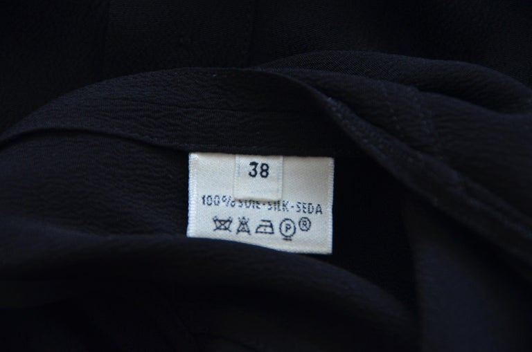 HERMES By Jean Paul Gaultier Black Long Silk Lace Dress FR38 Mint at ...
