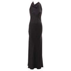 Hermes by Jean Paul Gaultier black silk Chaine d'ancre evening dress, fw 2007