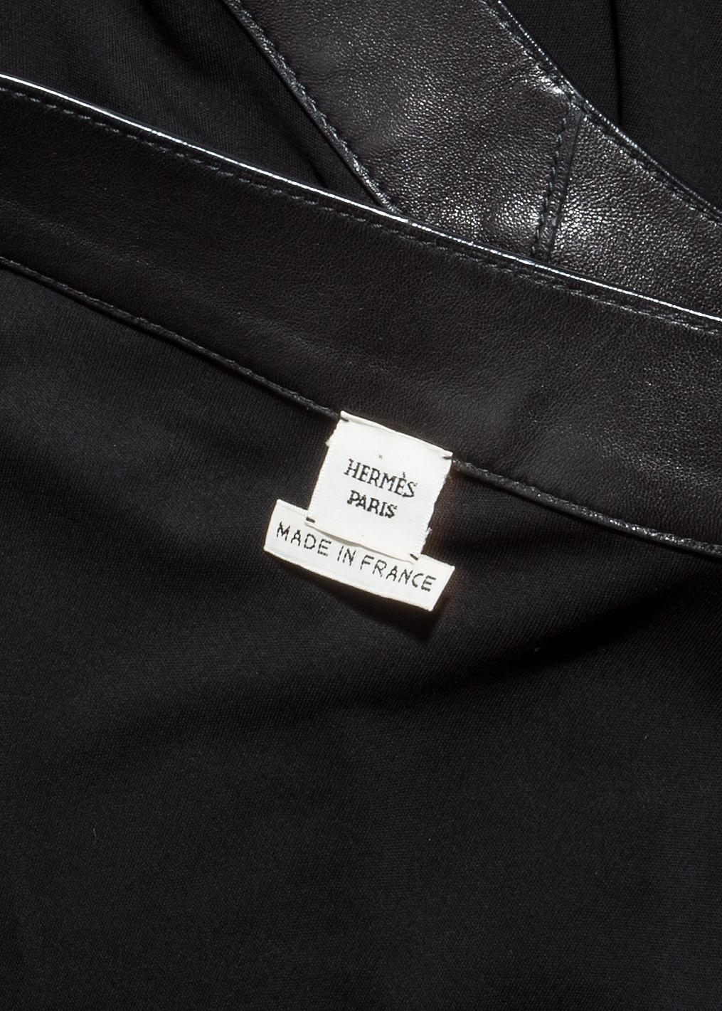 Hermès par Jean Paul Gaultier robe « Collier de Chien » en soie et cuir, automne-hiver 2009 en vente 3