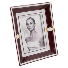 Hermès by Limoges Ceramic Picture Frame with Equestrian Decor, circa 1960