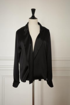 Hermès by Martin Margiela black silk shirt