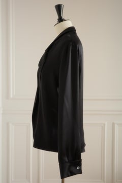 Camicia di seta nera Hermès by Martin Margiela