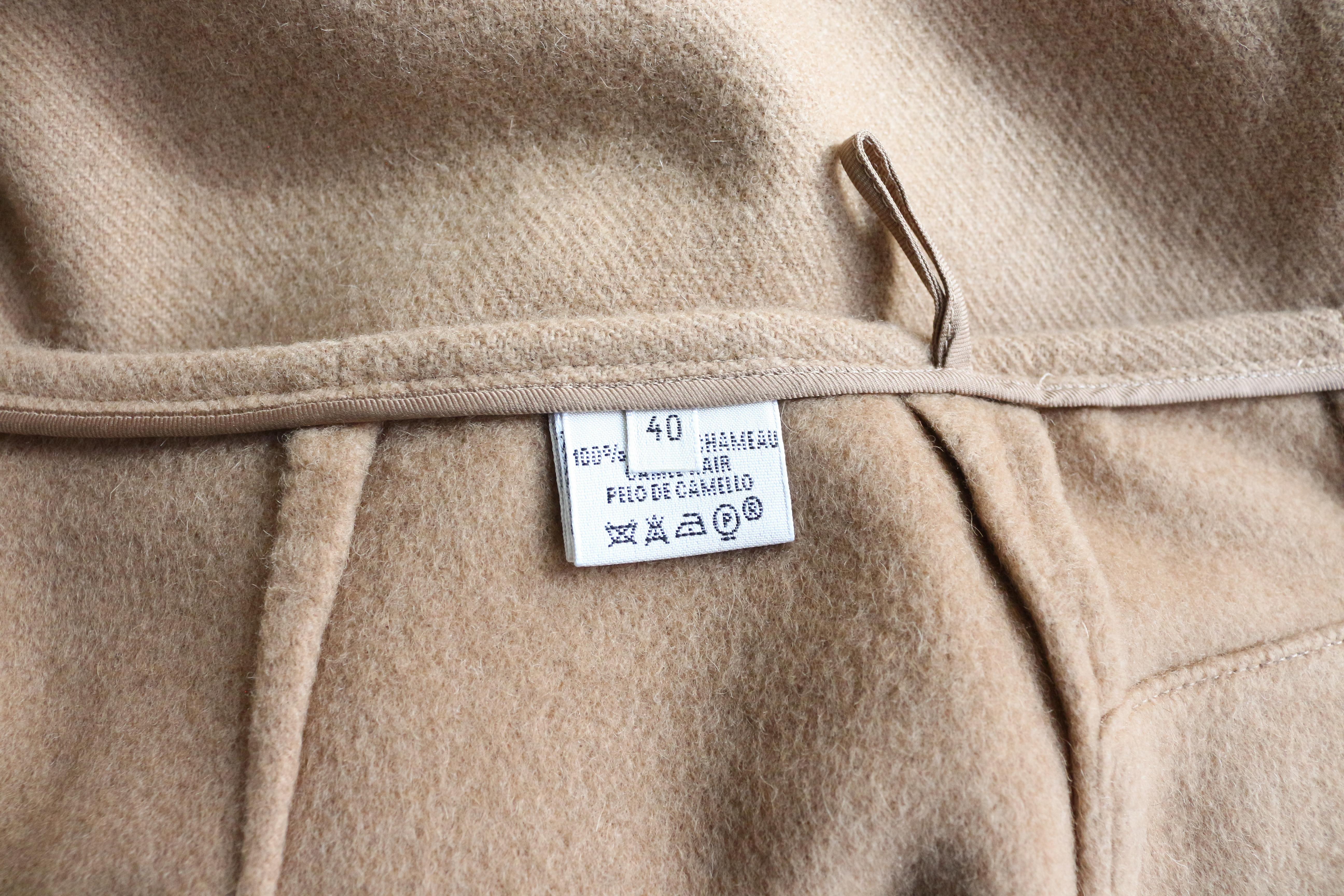 Hermès by Martin Margiela Autumn/Winter 2000 Camel Hair Wrap Skirt For Sale 2