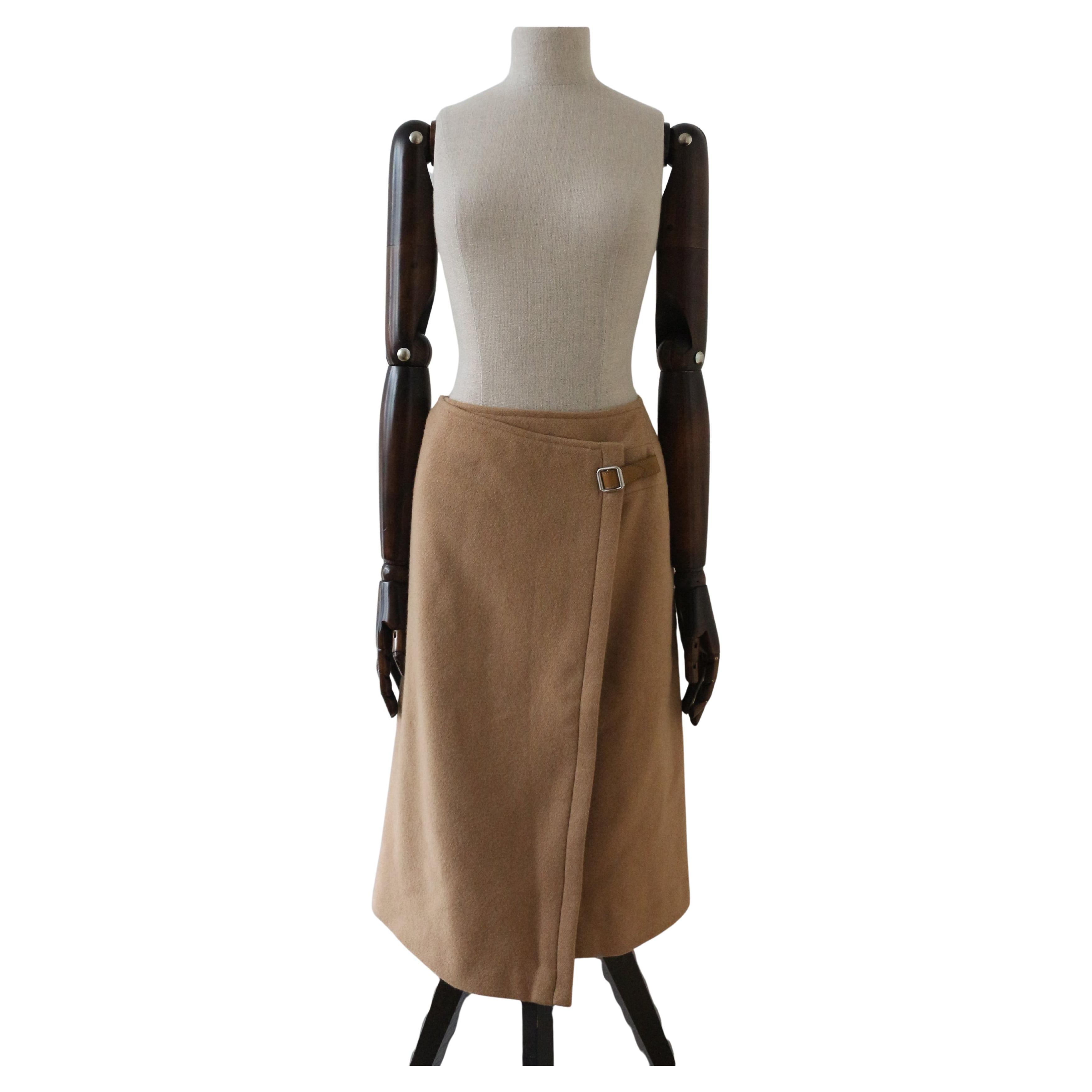 Hermès by Martin Margiela Automne/Hiver 2000 Jupe portefeuille en poils de chameau