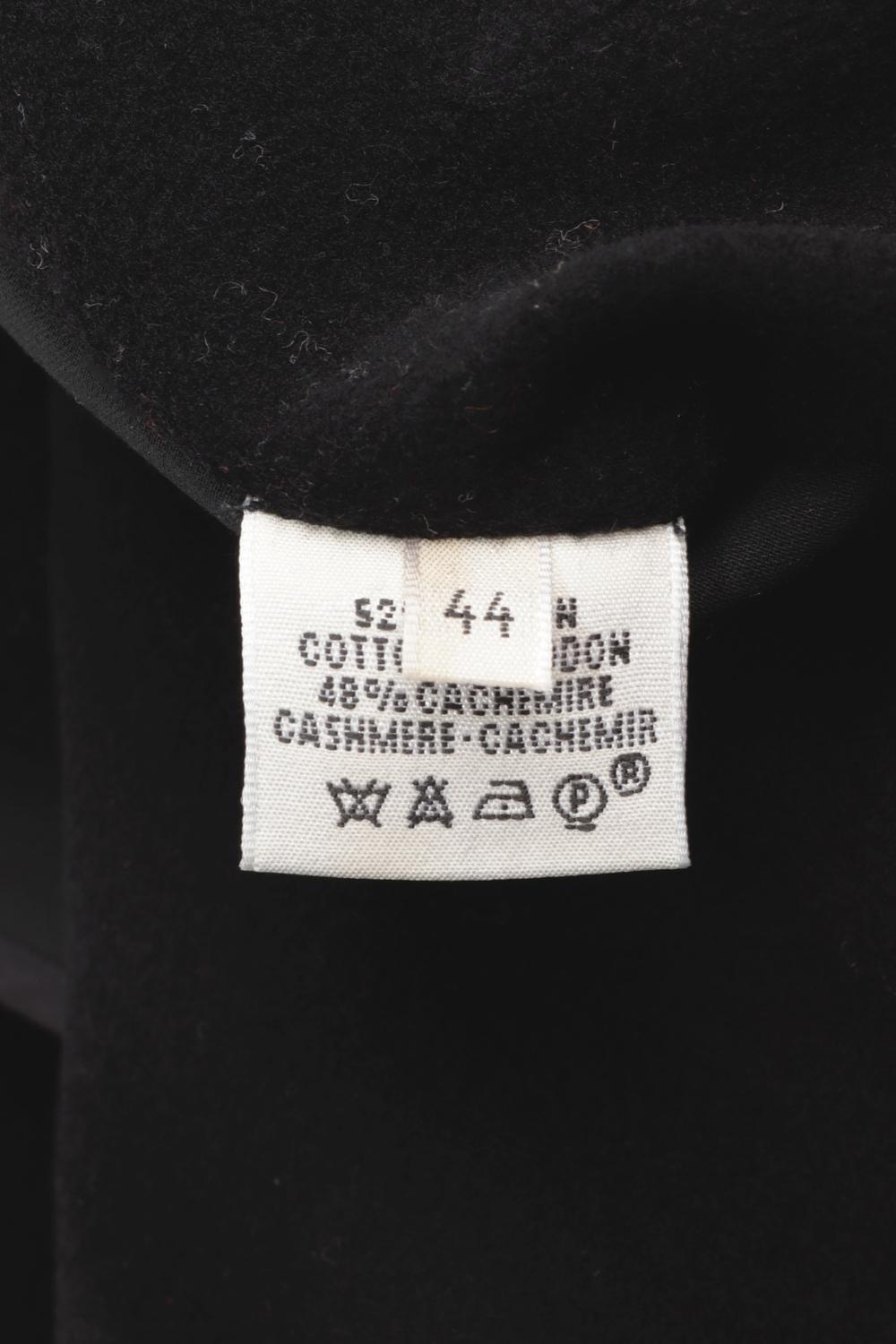 Abrigo largo con cinturón y capucha Hermes by Martin Margiela de cachemira de algodón negro en venta 13