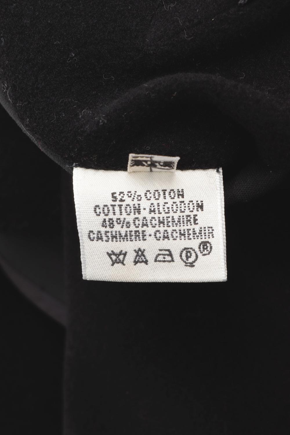 Abrigo largo con cinturón y capucha Hermes by Martin Margiela de cachemira de algodón negro en venta 14