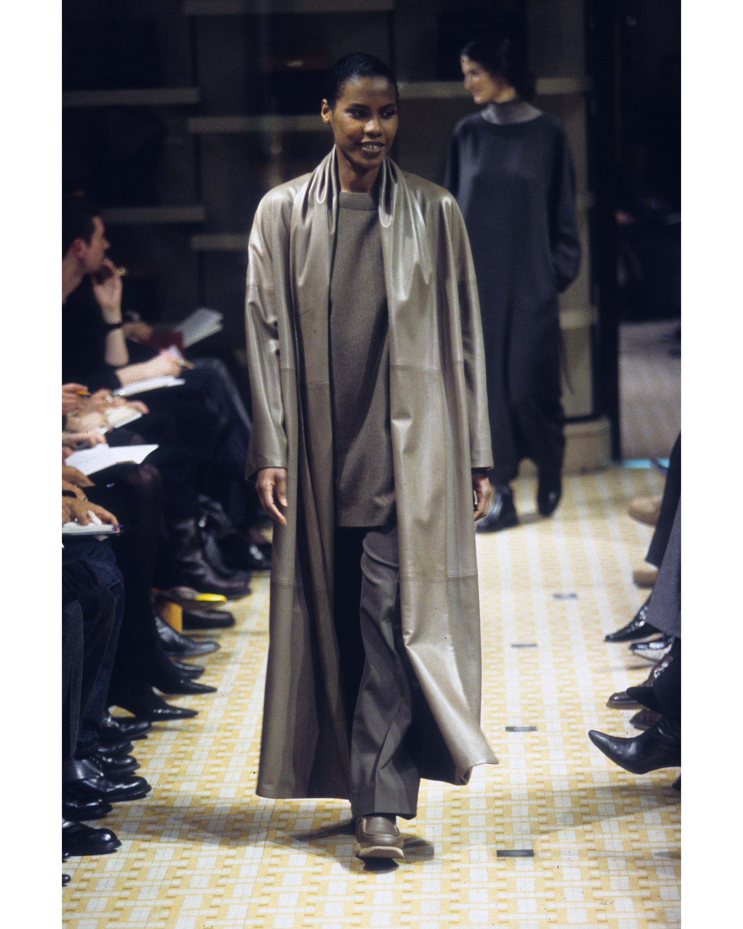 hermes leather coat
