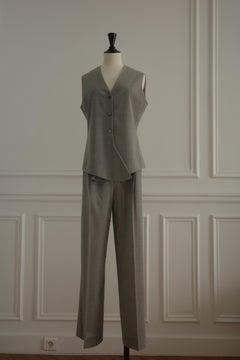 Hermès by Martin Margiela Grey Virgin Wool Ensemble (1997-2003)