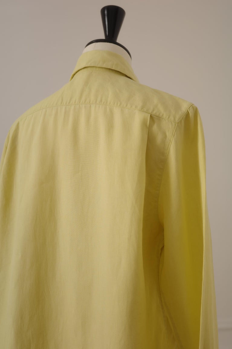 Hermès by Martin Margiela Vintage Yellow Linen Shirt, SS 2001