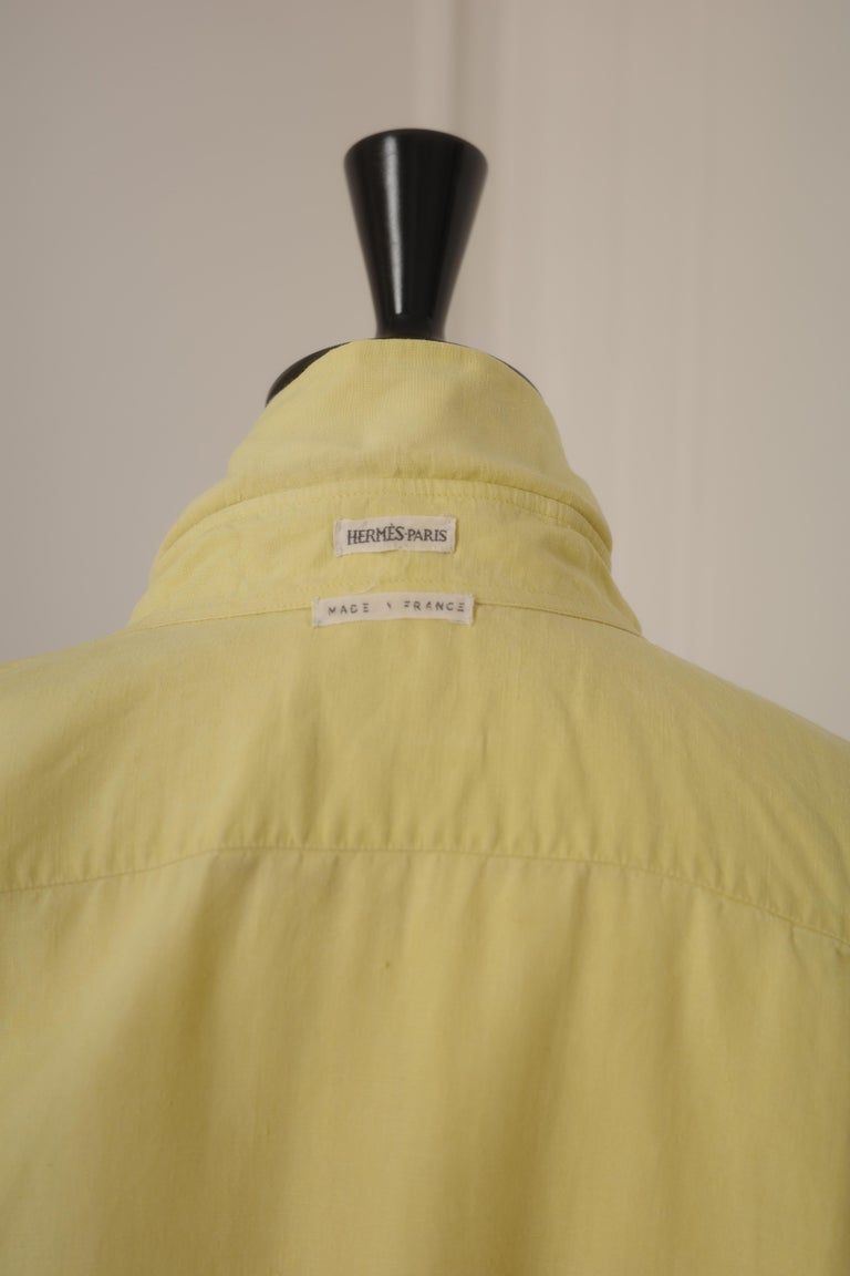 Hermès by Martin Margiela Vintage Yellow Linen Shirt, SS 2001