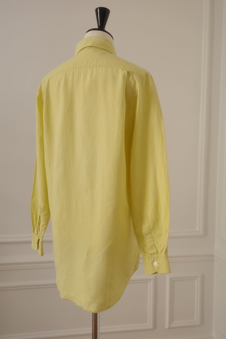 Hermès by Martin Margiela Vintage Yellow Linen Shirt, SS 2001