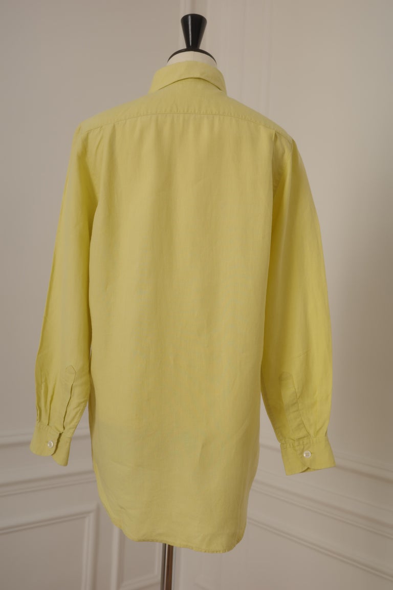 Hermès by Martin Margiela Vintage Yellow Linen Shirt, SS 2001