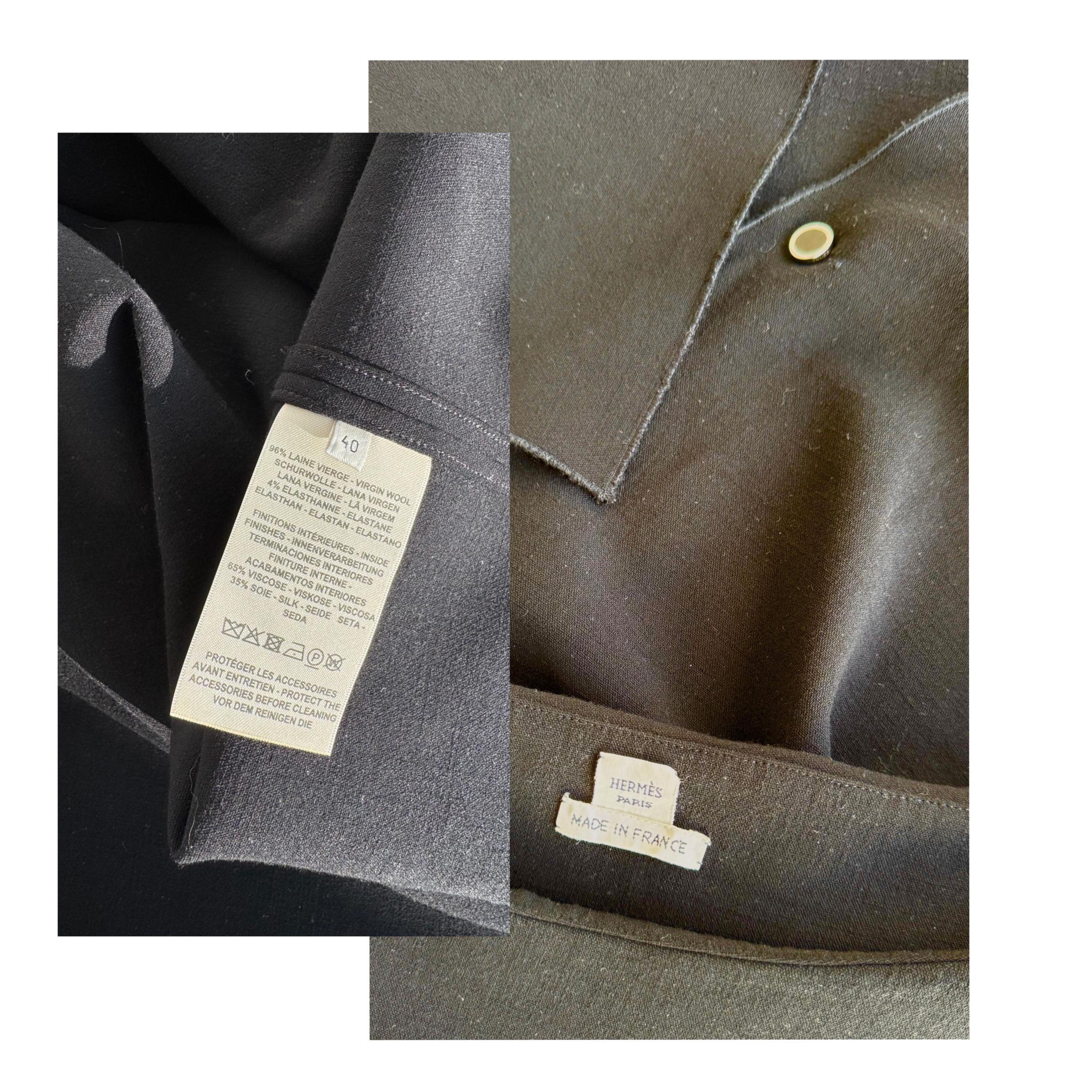 Robe en laine Hermès by Martin Margiela Vintage Circa (1997-2003) en vente 14