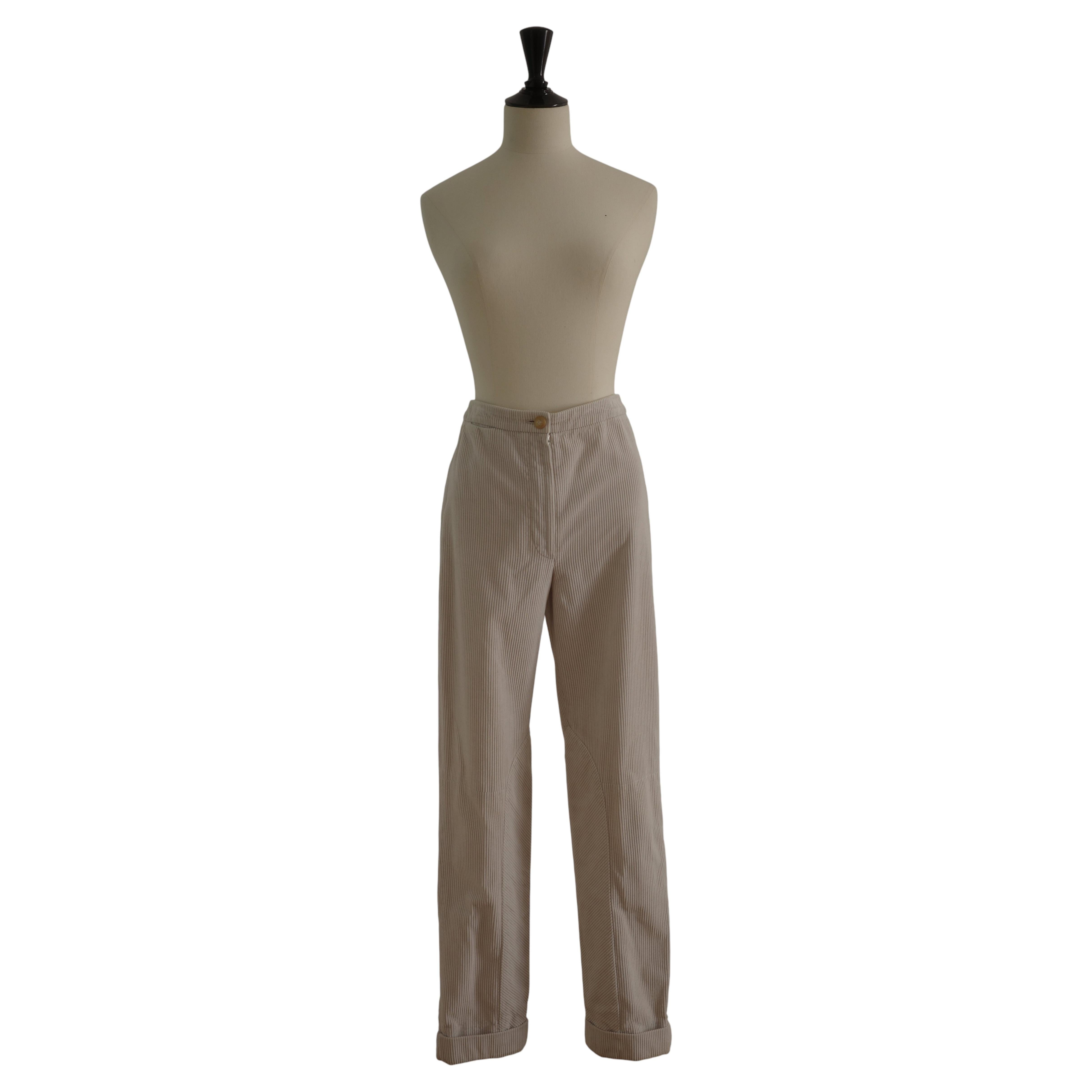 Hermès by Martin Margiela (1997-2003) Vintage Women's Corduroy Pants, Size 36