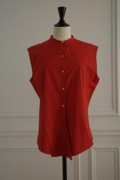 Top sin mangas de algodón vintage para mujer de Hermès by Martin Margiela