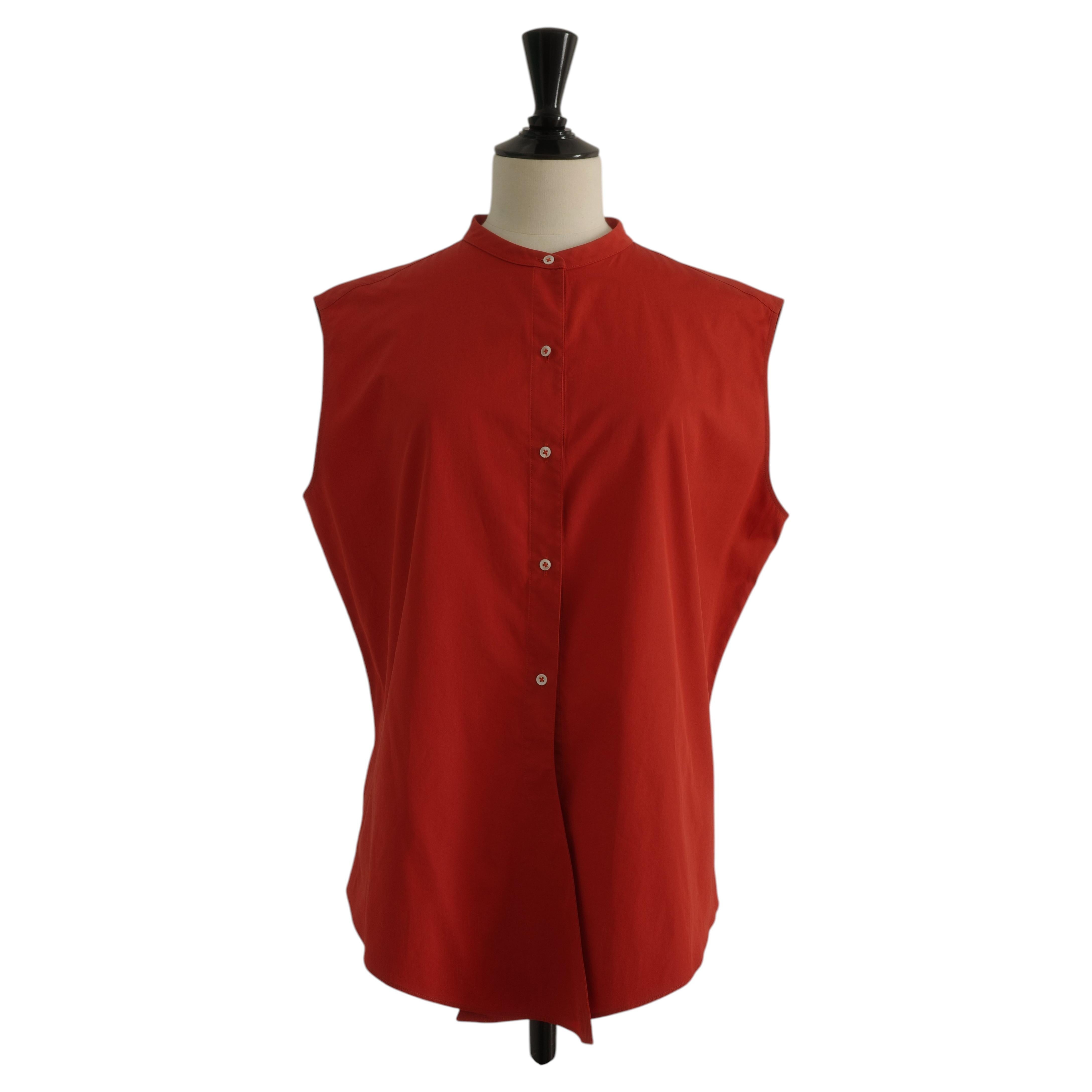 Top senza maniche da donna in cotone vintage Hermès by Martin Margiela
